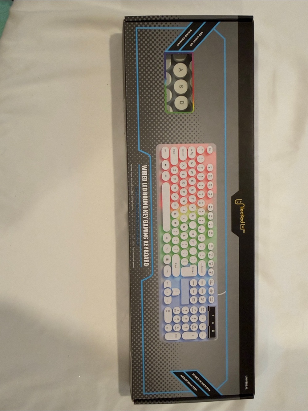 Wired Retro Rainbow Gaming Keyboard - Multicolor